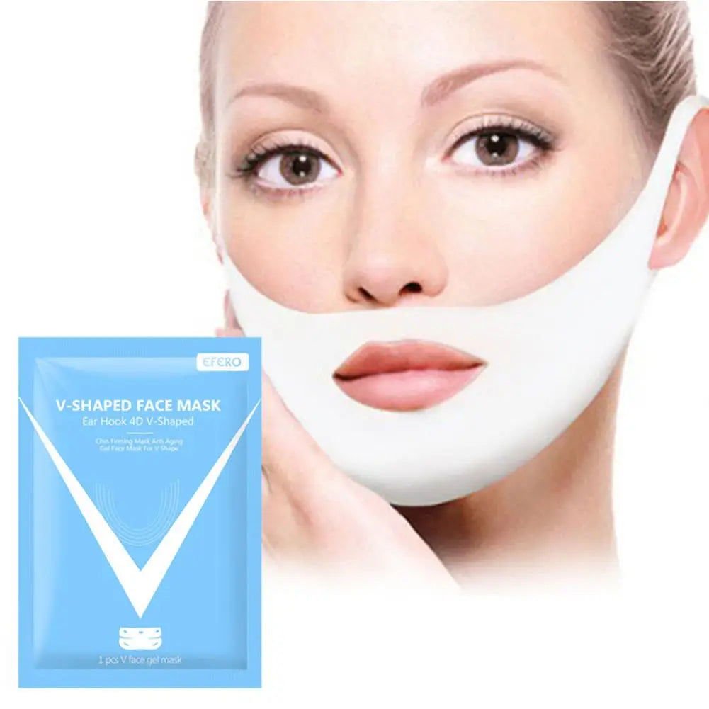 V Shape Mask Face Firming Mask Chin Facial Lifting Mask Massage Anti Wrinkle Shaper V Line Mask Slimming Brightening Skin Care