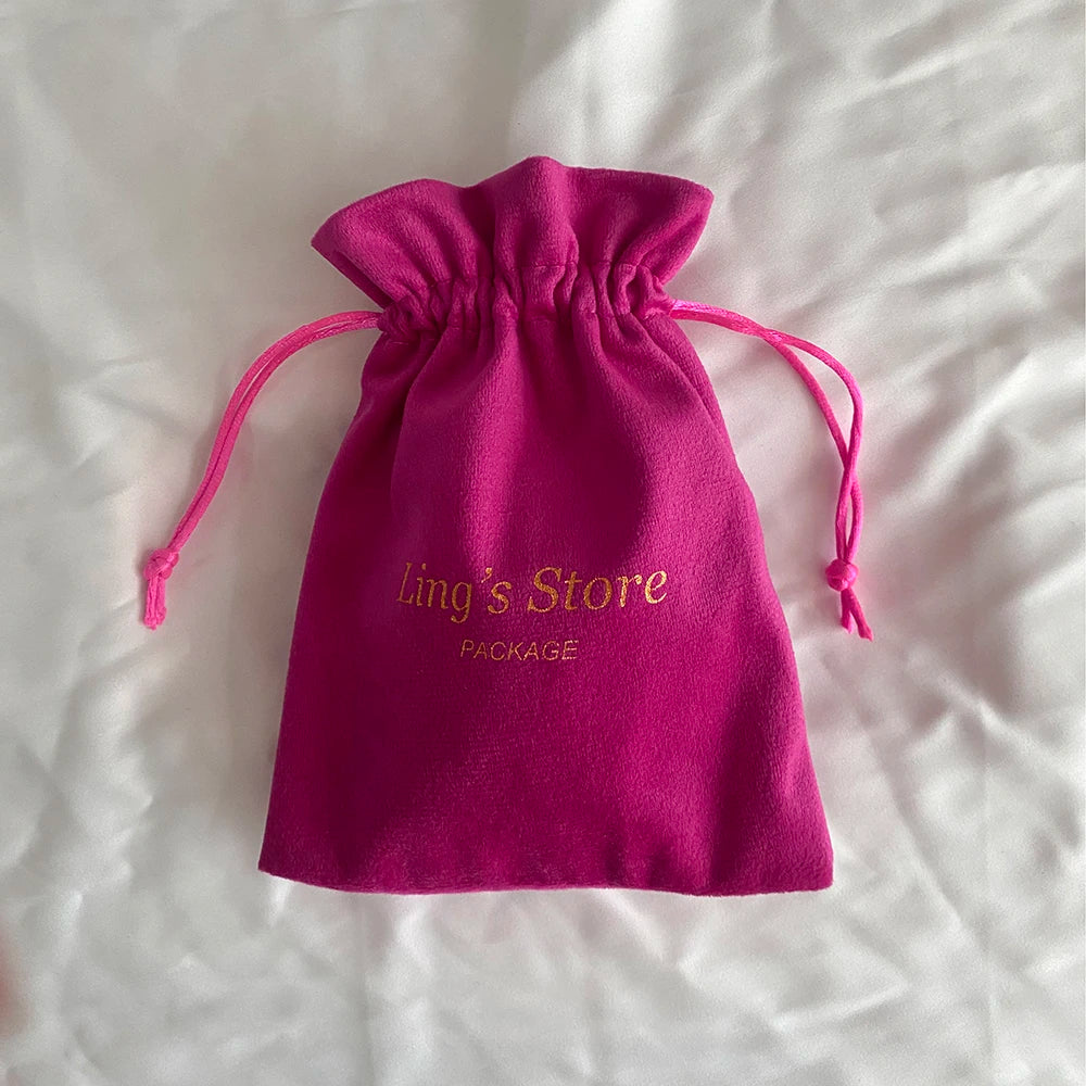 100Pcs Soft Jewelry Drawstring Velvet Bag Rings Earri | Faeva London