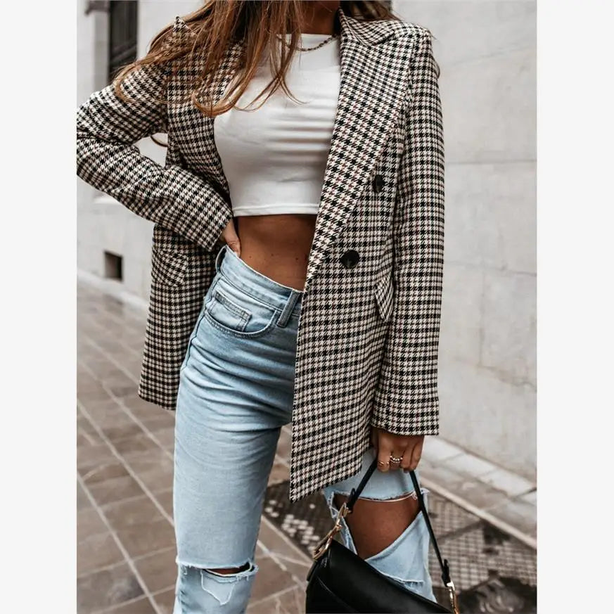 Women's Suit Jacket Casual Coat | Faeva London