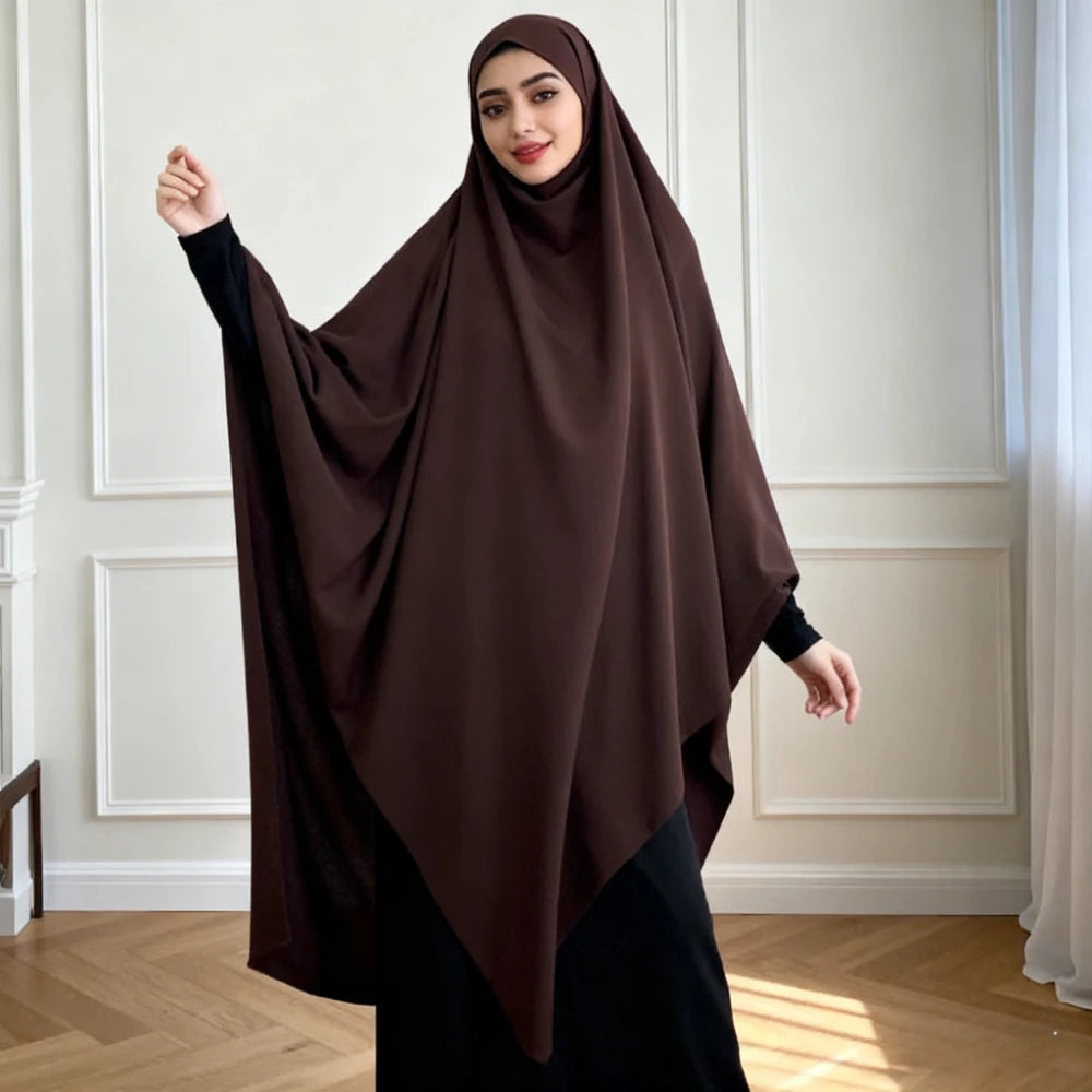Eid Hooded Muslim Long Khimar Women Hijab Maxi Dress Prayer Garment Djellaba Jilbab Abaya Ramadan Gown Islamic Niqab Burka Jubah