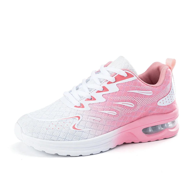 Women Big Size Autumn New Air Cushion Shoes Mesh Breathable Lightweight Comfortable Sneaker Fashion Casual Sports Large Footwear
