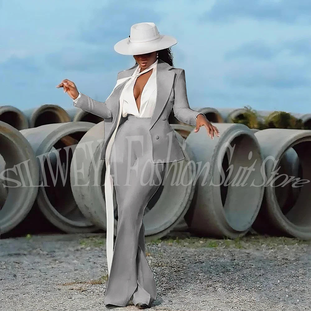 White Evening Suit 2-Piece | Faeva London