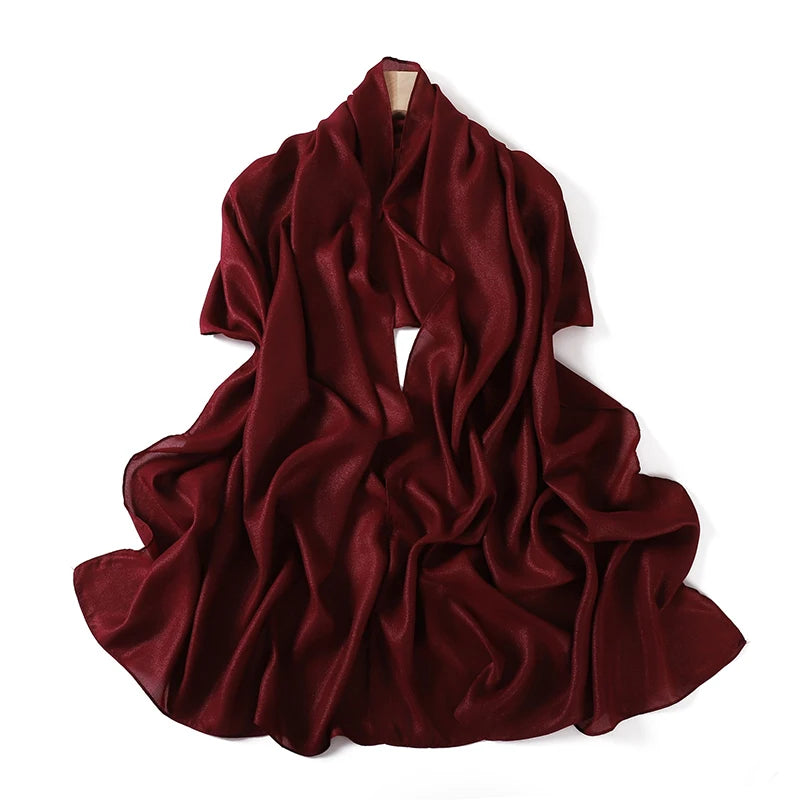 Muslim Chiffon Hijab Scarf for Women Solid Color Square Head Wrap Scarves Jersey Hijabs Islamic Turban Headband Shawl 180*70cm