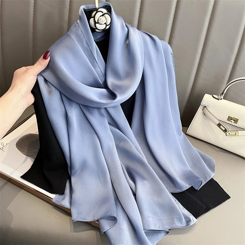 Satin Muslim Hijab Shawl | Faeva London