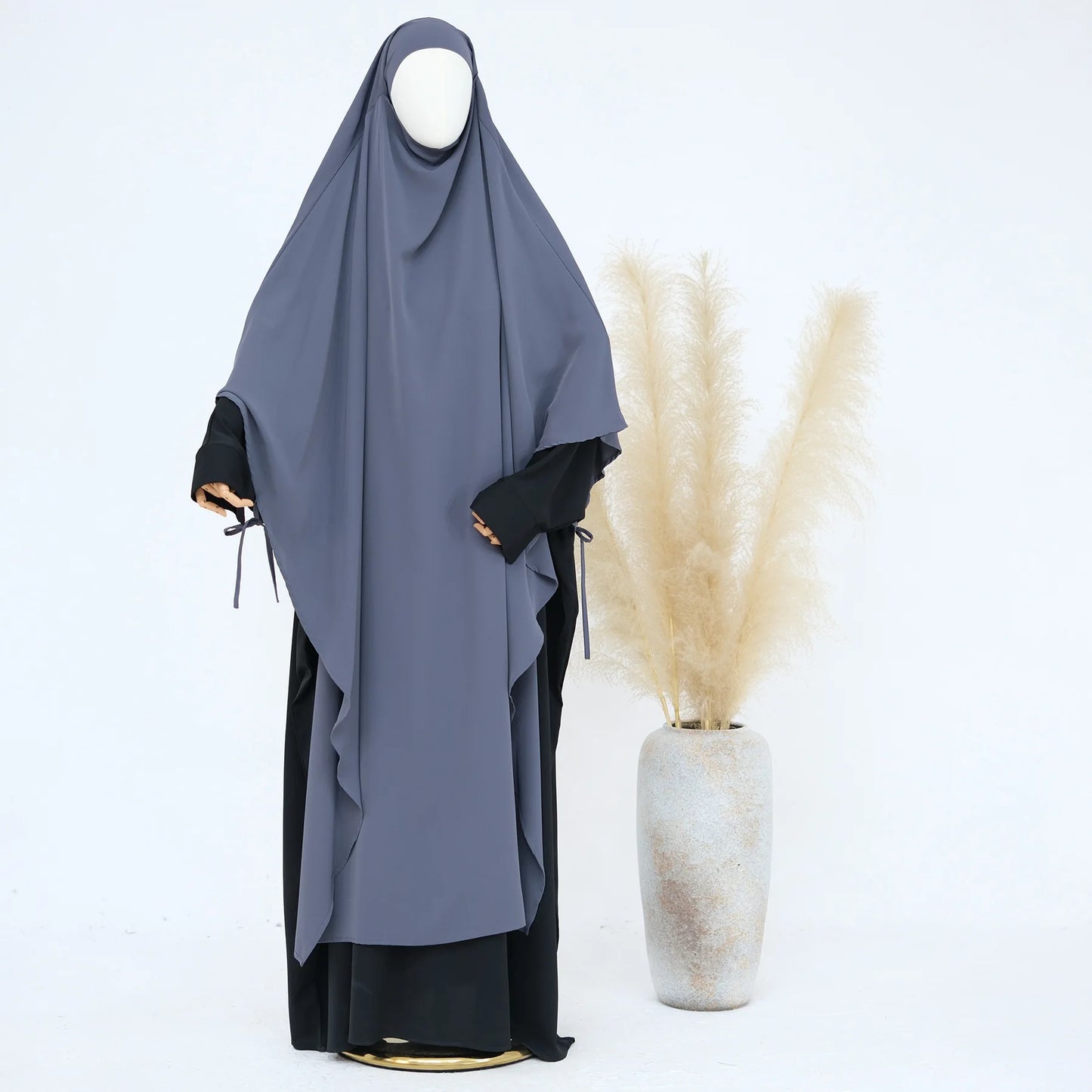 Plain Nida Extra Long Khimar Hijab Scarf Muslim Prayer Clothes Islamic Jilbab Hijabs for Women Abaya Headscarf Niqab Ramadan Eid