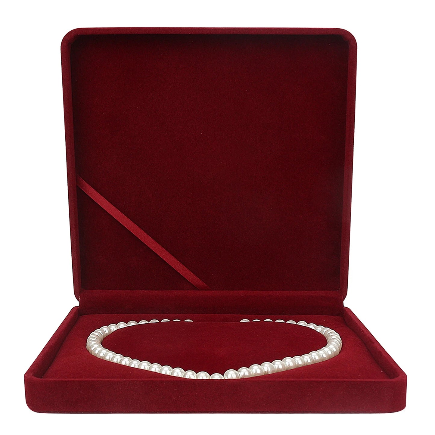 Soft Velvet Red Jewelry Box Case with Lid Rings Bangle Storage Holder Organizer earring necklace watch box