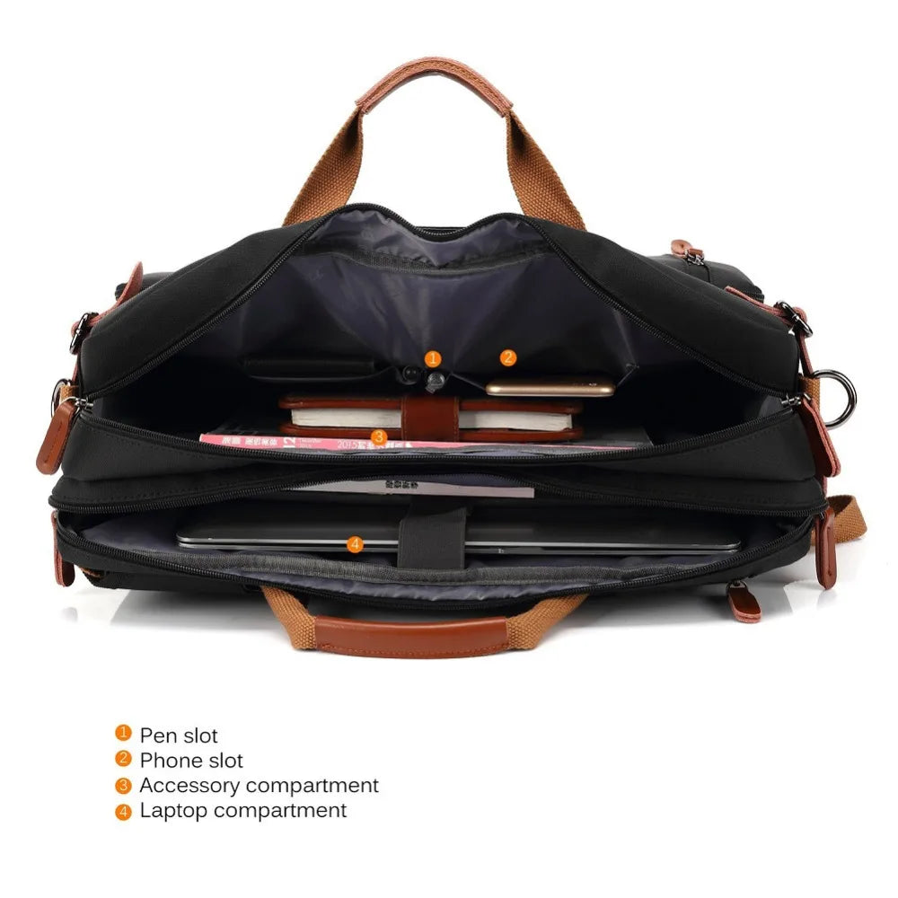 Convertible Laptop Backpack Briefcase