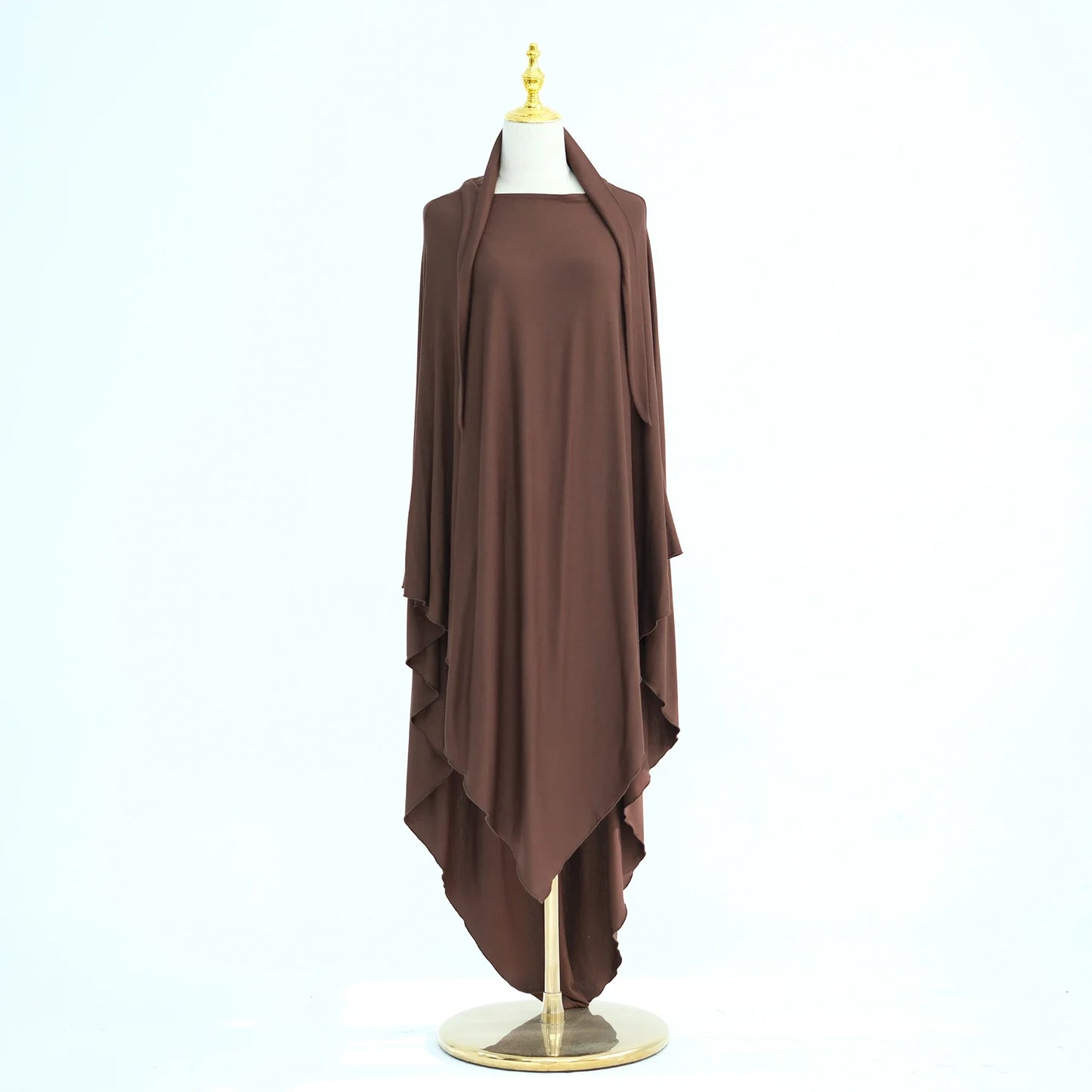Jersey Cotton Khimar Muslim Women Long Hijab Scarf Eid Djellaba Ramadan Islam Clothing Prayer Garment Burqa Niqab Abaya Robe New