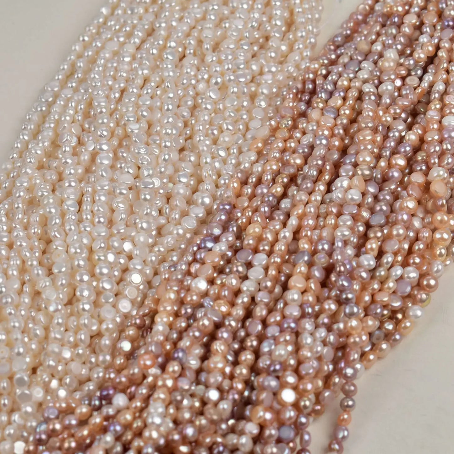 White Mixed Colors Irregular Pearl 5-6mm Horizontal Hole Double-Polished Natural Freshwater Shaped Bead DIY Loose Beads Jewelry