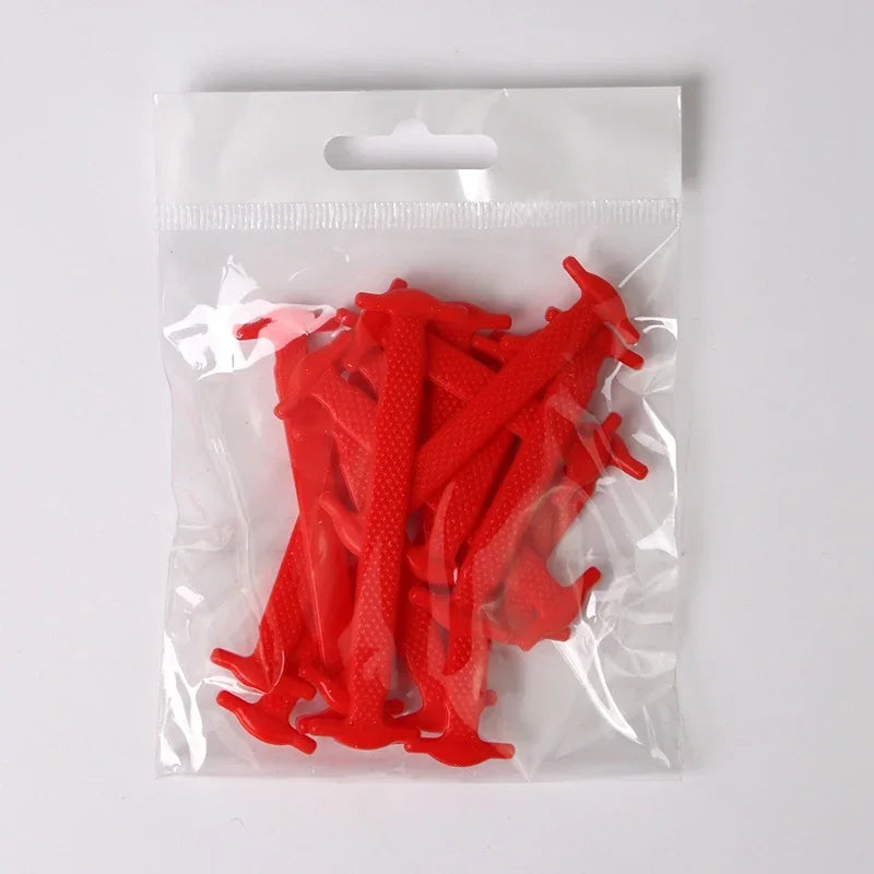 16pcs Lazy Shoelace Silicone Quick Lace Elastic Women | Faeva London