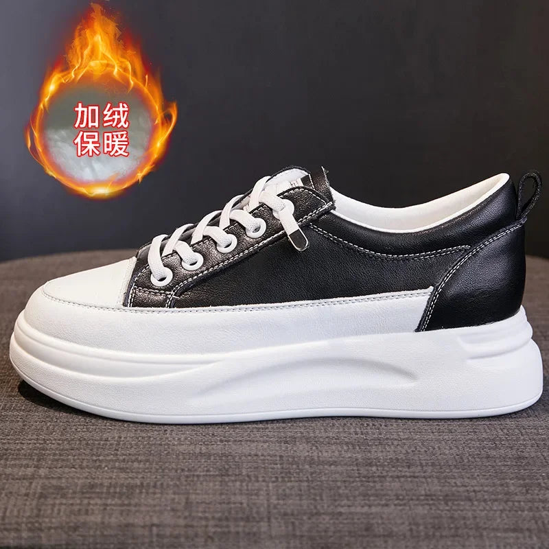 Sneakers Women 2026 Spring Autumn Versatile Matsuke Increase Breathable Leisure Board Shoe Female Woman Shoes platform sneakers