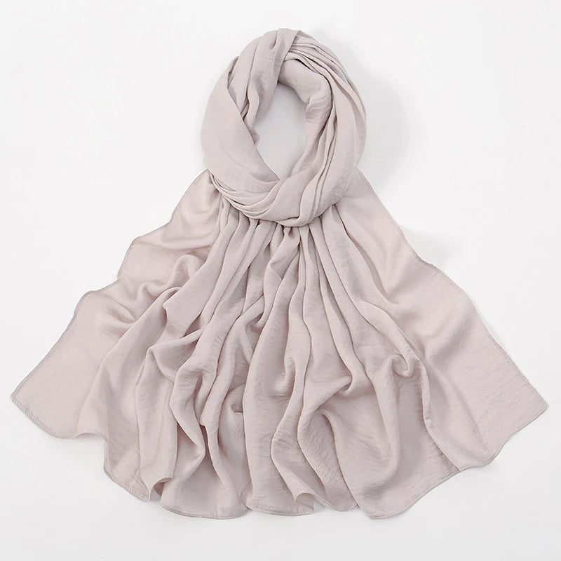 Premium Velvet Satin Chiffon Hijab Scarf Women Luxury Soft Plain Shawl For Women Muslim Hijabs Turban Femme Chic Ramadan