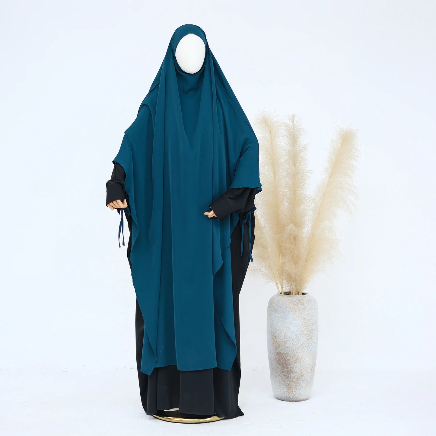 Plain Nida Extra Long Khimar Hijab Scarf Muslim Prayer Clothes Islamic Jilbab Hijabs for Women Abaya Headscarf Niqab Ramadan Eid