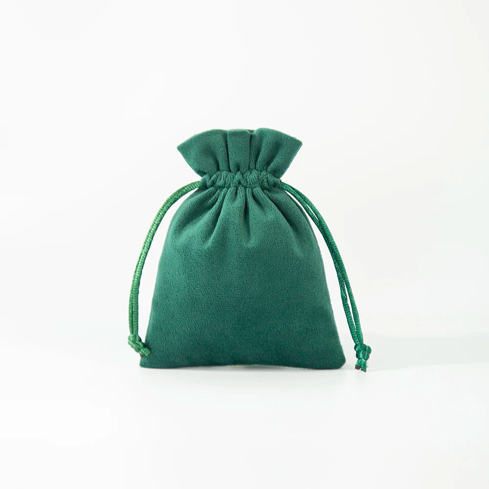 100Pcs Soft Jewelry Drawstring Velvet Bag Rings Earri | Faeva London