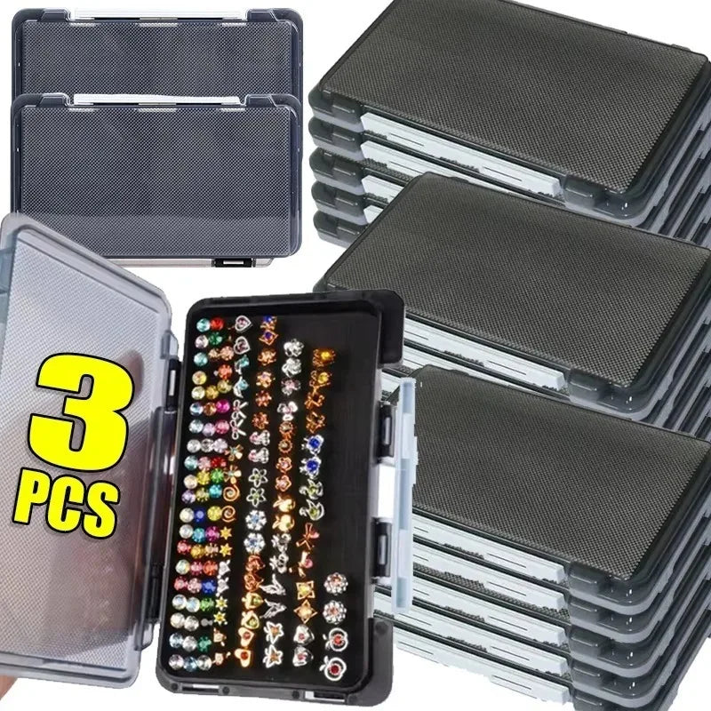 Portable Earring Stud Storage Box New Large Capacity Jewelry Storage Box Exquisite Earring Necklace Storage Packing Dustproof