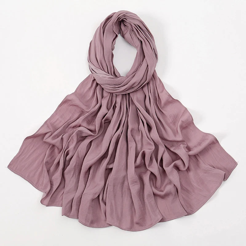 Premium Velvet Satin Chiffon Hijab Scarf Women Luxury Soft Plain Shawl For Women Muslim Hijabs Turban Femme Chic Ramadan