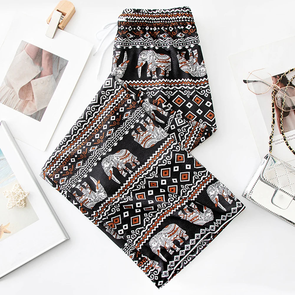 Fashionable Women's Wide Leg Yoga Pants Breathable Elephant Trousers For Spring And Summer Available In-Colors