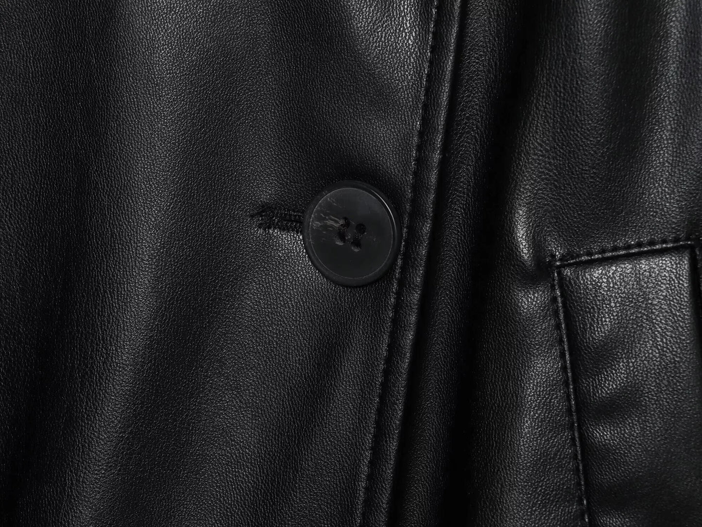 Belted Leather Trench Coat | Faeva London