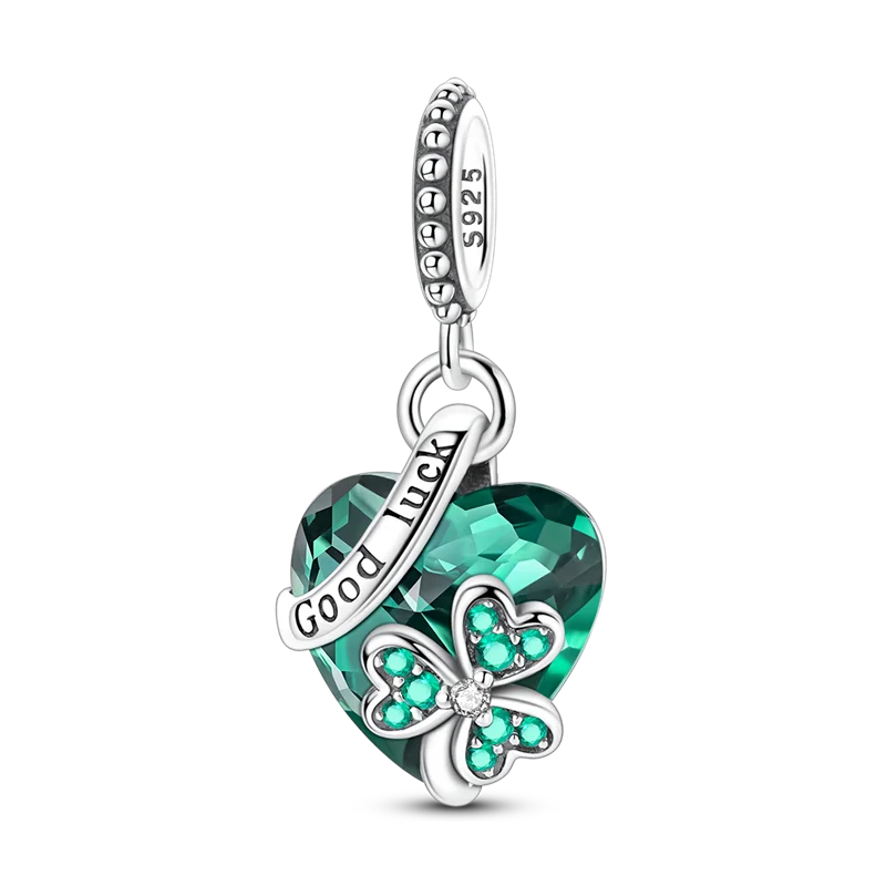 Heart Of The Ocean Charms Bead 925 Sterling Silver CZ Blue Zircon Forever Lover Pendant Fit Original Bracelet DIY Jewelry Gift
