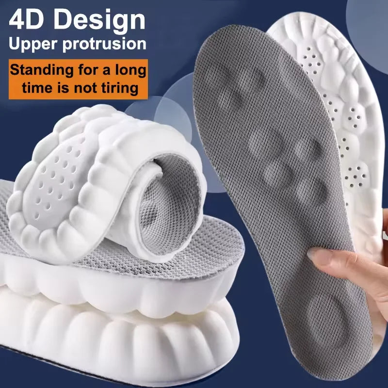 Latex Sport Insoles Soft High Elasticity Shoe Pads Orthotic Breathable Deodorant Shock Absorption  Arch Support Insole New