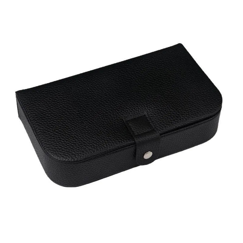 Portable Jewelry Box Jewelry Organizer Display Travel Jewelry Case Boxes Button Leather Storage Chenille Jewelers Joyero