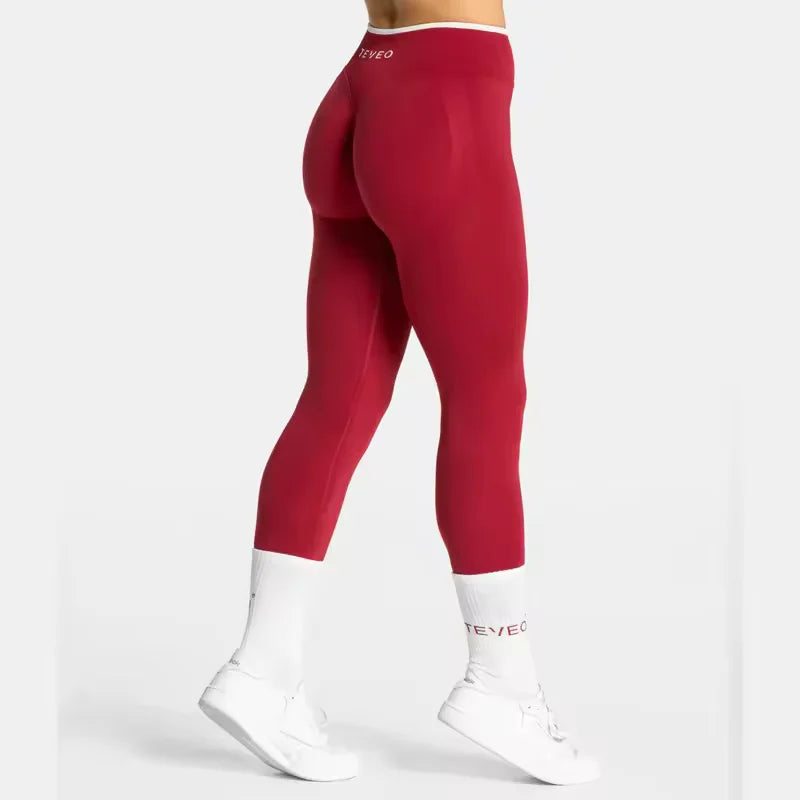 TEVEO Shorts Low Waist Seamless Women Yoga Shorts Scrunch Bum Gym Shorts Workout Biker Stretch Fitness Short Fashion Running
