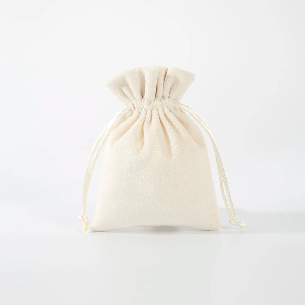 100Pcs Soft Jewelry Drawstring Velvet Bag Rings Earri | Faeva London