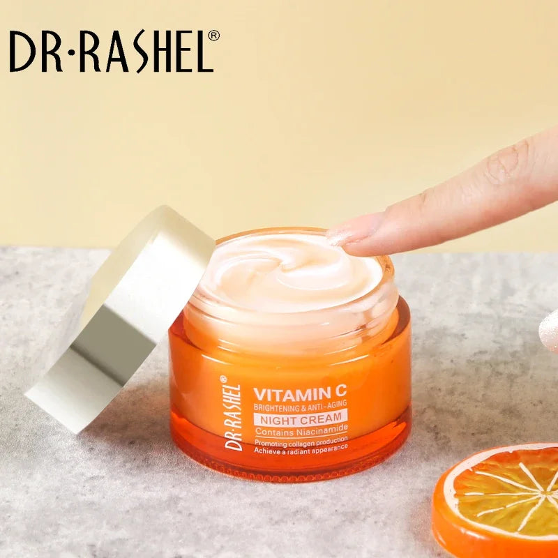 DR.RASHEL Vitamin C Brighten Face Whitening Cream Skin Revitalizer Moisturizing Anti-aging Facial Rejuvenating Day Night Cream