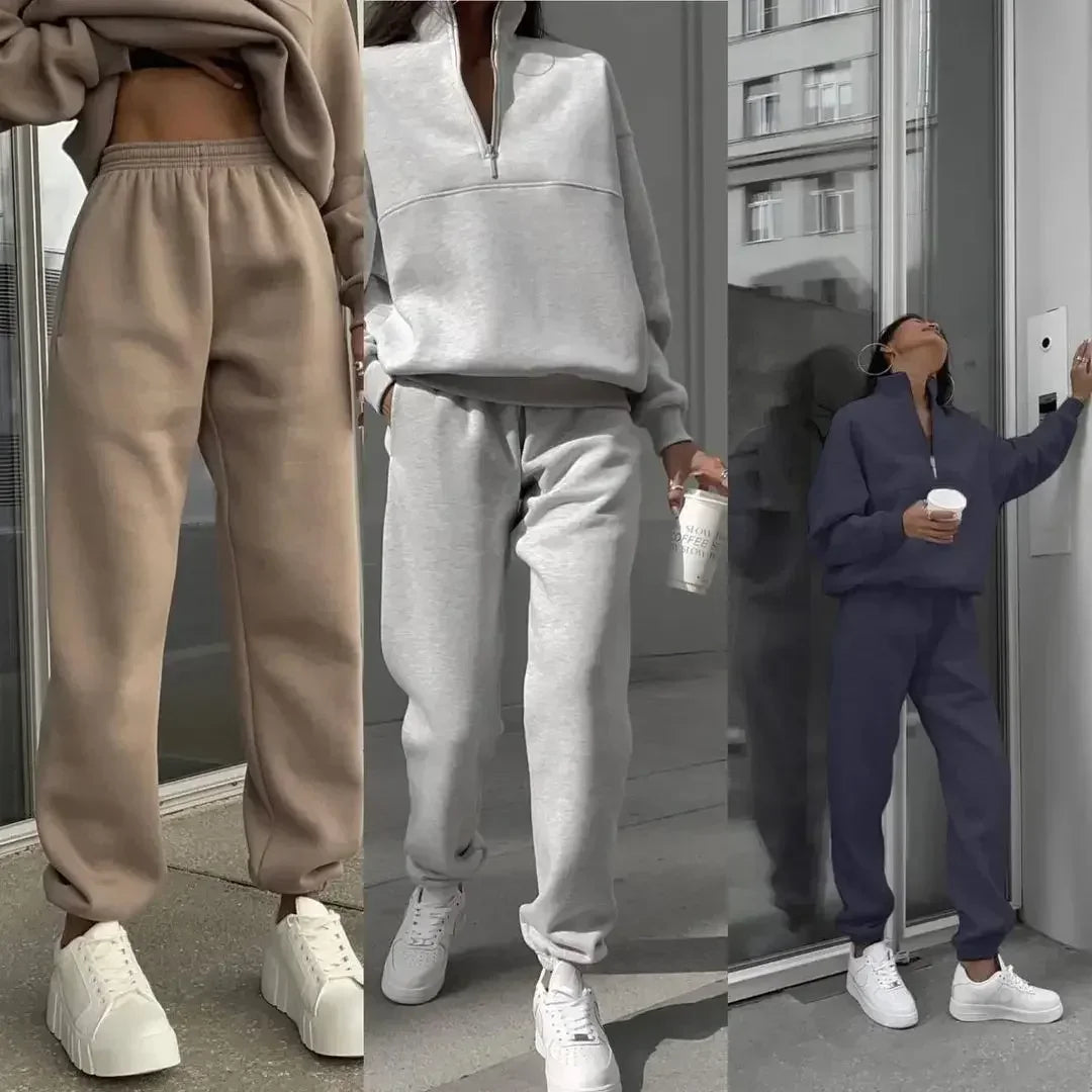Fleece Tracksuit 2-Piece | Faeva London