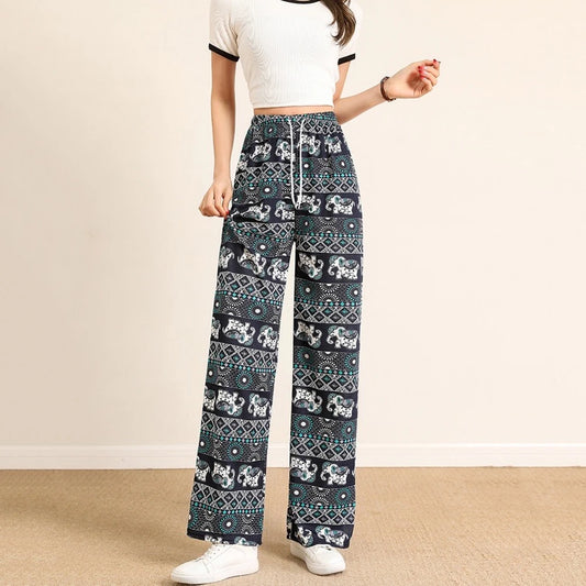 Fashionable Women's Wide Leg Yoga Pants Breathable Elephant Trousers For Spring And Summer Available In-Colors