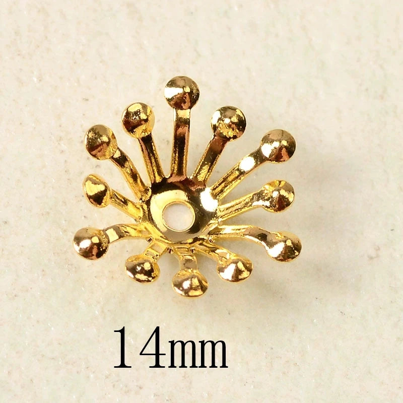 100 PCS KC Gold/ Color Silver Plated Stamen Flowers B | Faeva London