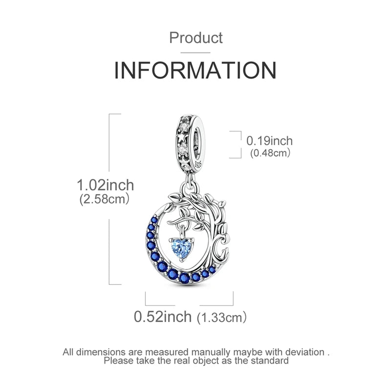 925 Sterling Silver Charm Pendant Star Moon Sun Starry Sky Beaded Charm Fit Original Bracelet DIY Fine Jewelry Making For Women