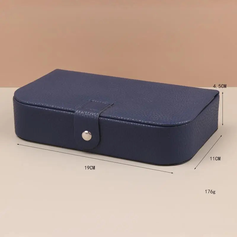 Portable Jewelry Box Jewelry Organizer Display Travel Jewelry Case Boxes Button Leather Storage Chenille Jewelers Joyero