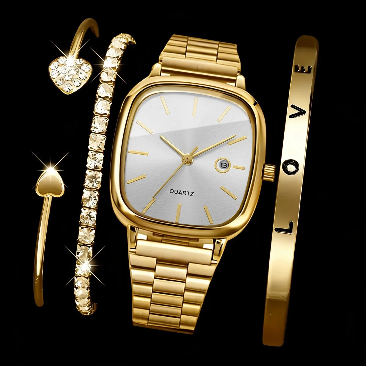 4Pcs Square Watch Set
