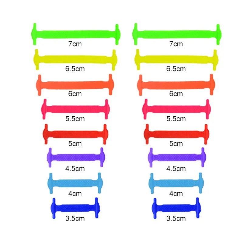 16pcs Lazy Shoelace Silicone Quick Lace Elastic Women | Faeva London