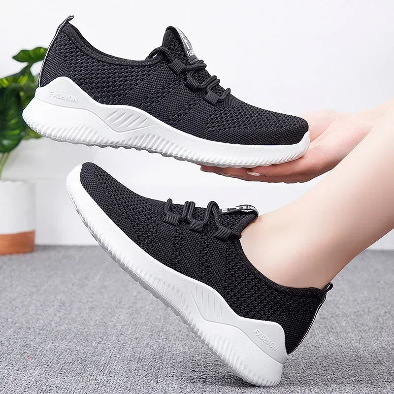 2026 Spring and Autumn Fashionable Solid Color Breathable Sneakers | Faeva London