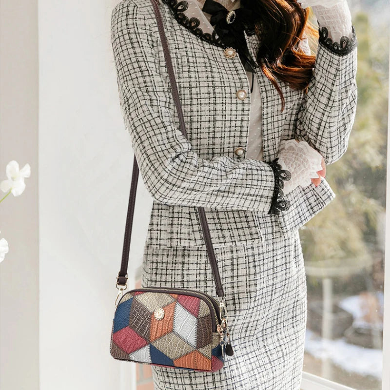Luxury Plaid Shoulder Bag
