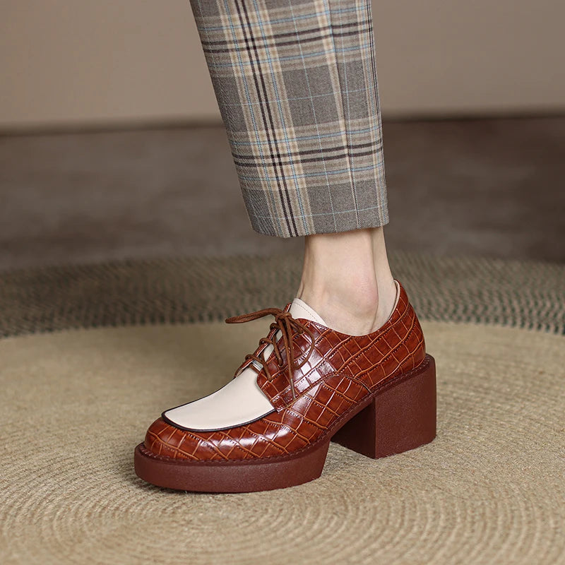 2024 New Spring Genuine Leather Women Shoes Casual La | Faeva London
