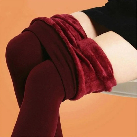 Fashion Slim Leggings Winter Thermal Thick Pantyhos Women's Clothing 8 Colors Stretch Pants Warm Tights Fluff Lined