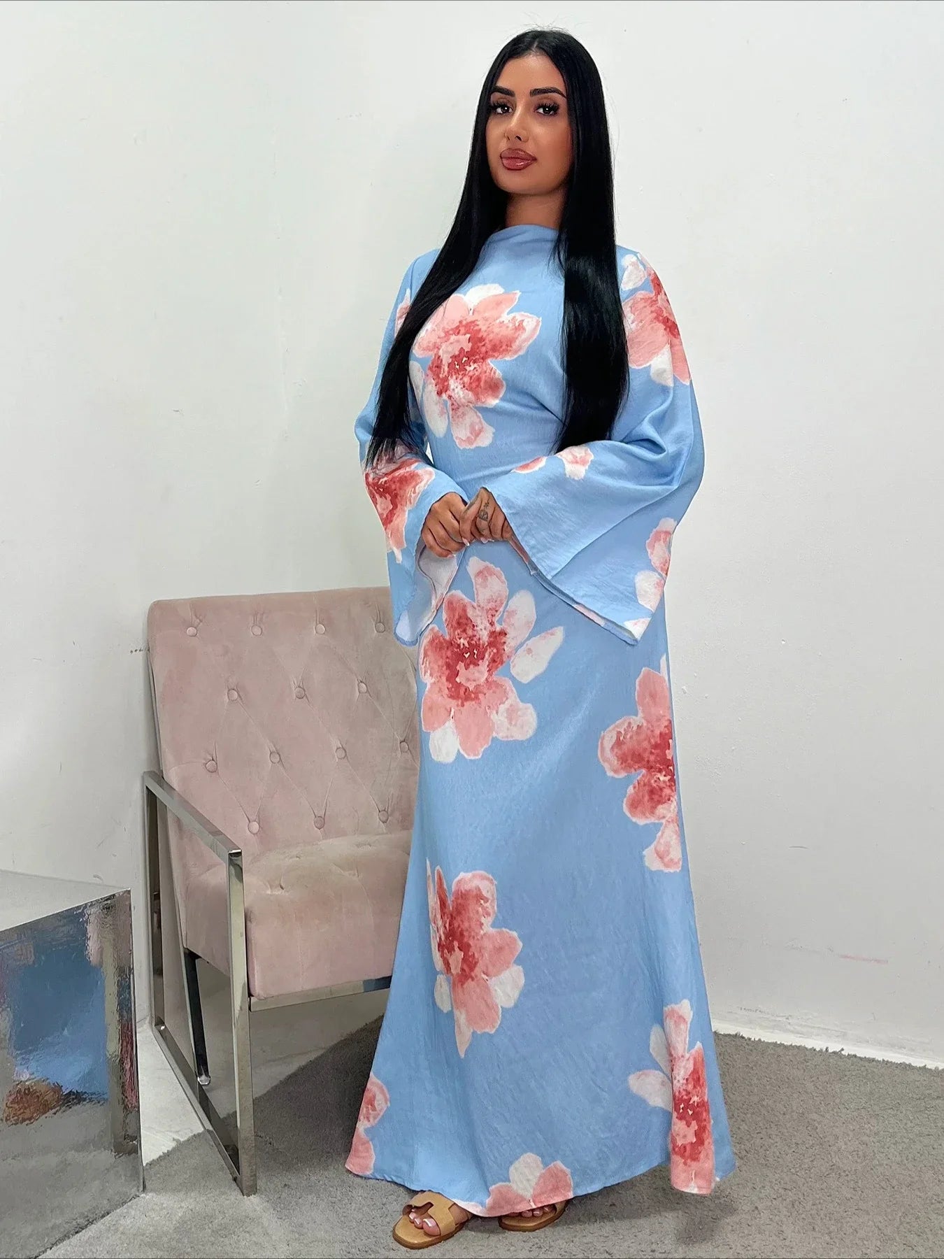 Eid Abaya Women Party Print Dress Muslim Jalabiya Dubai Vestidos Largos Party Caftan Kaftan Arab Long Robe 2025 Ramadan Dresses
