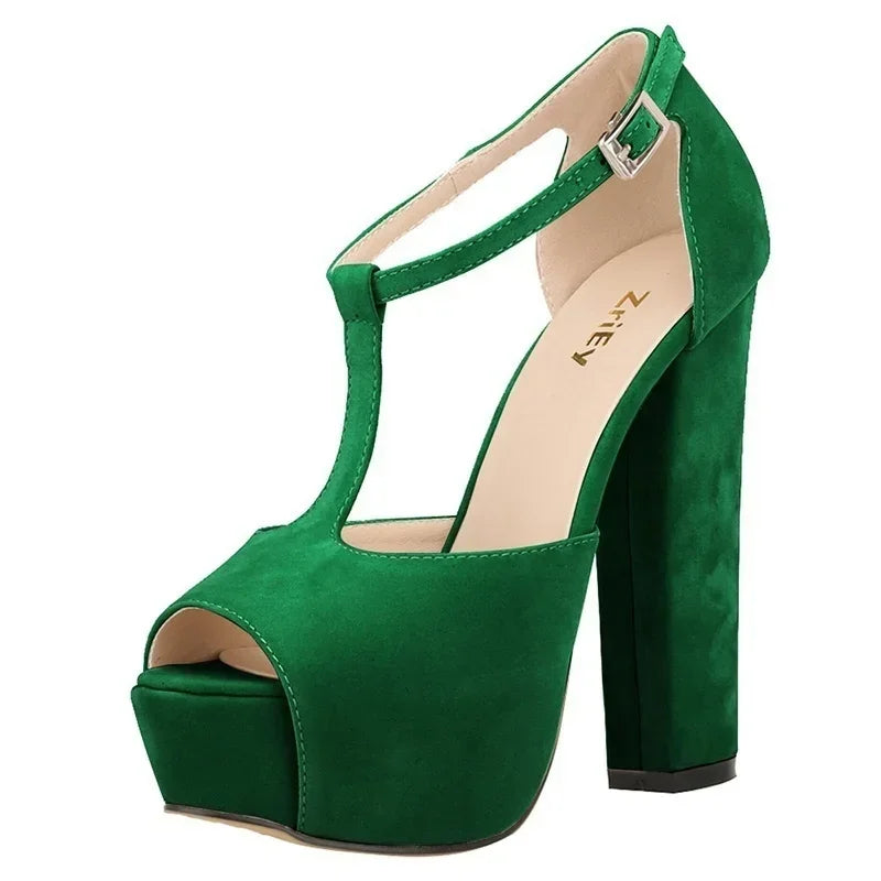 Platform Ankle Strap High Heel Sandals