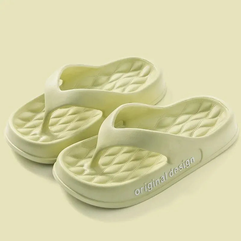 Women's Platform Non-slip Slippers, Solid Color Indoor Flip FlopsWomen's Footwear ZYT2438