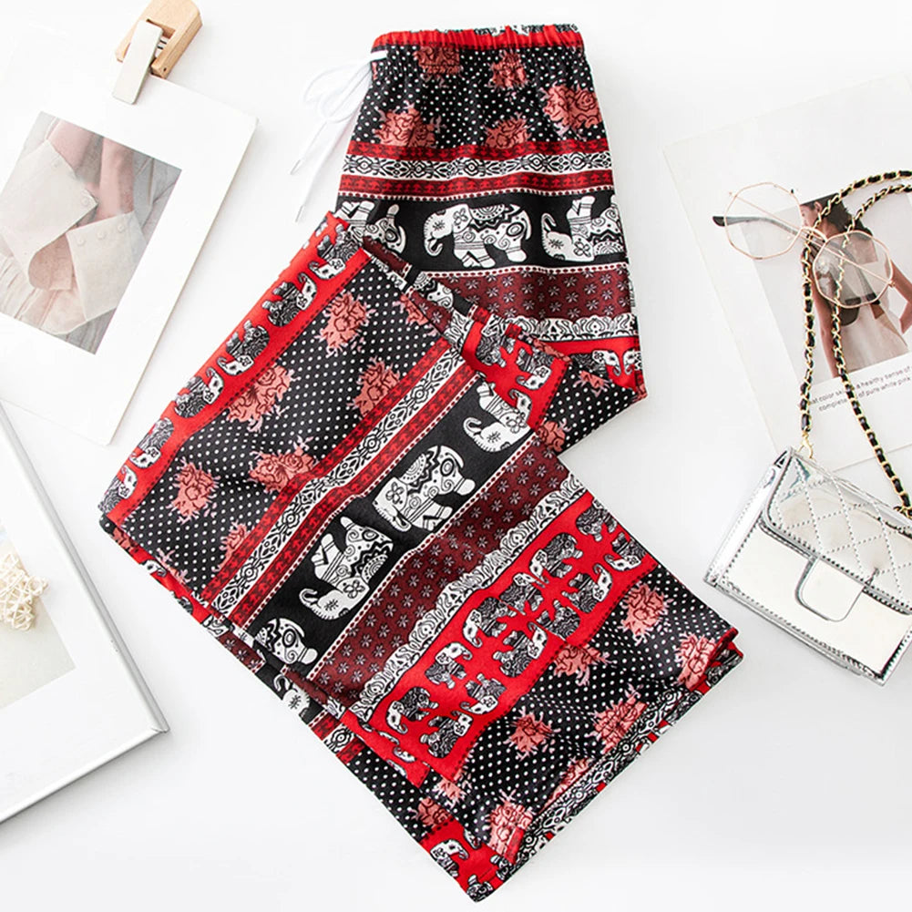 Fashionable Women's Wide Leg Yoga Pants Breathable Elephant Trousers For Spring And Summer Available In-Colors