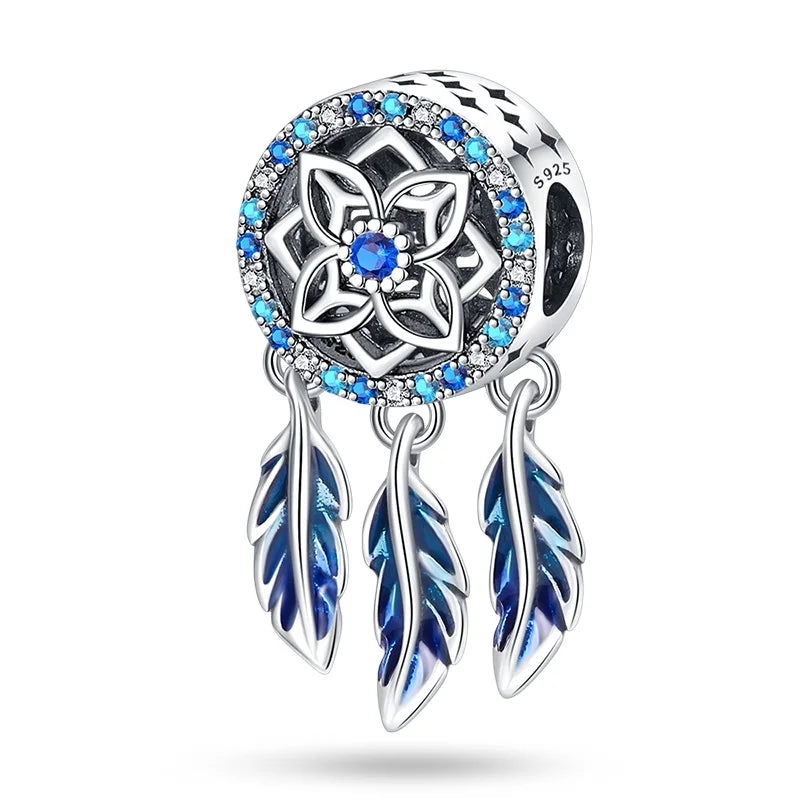 Fashionable 925 Sterling Silver Whale Butterfly Star Flower Heart-shaped Conch Original Pendant Bead fit Women DIY Jewelry Gifts