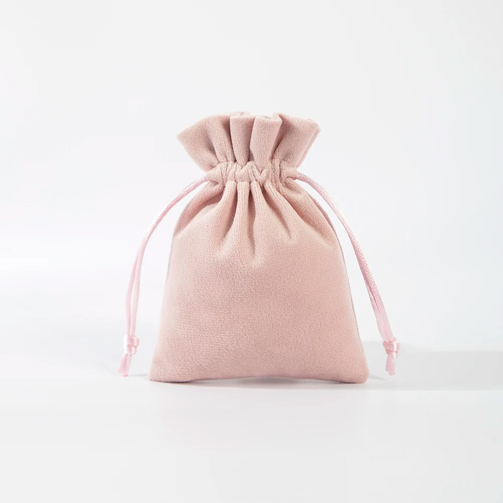 100Pcs Soft Jewelry Drawstring Velvet Bag Rings Earri | Faeva London