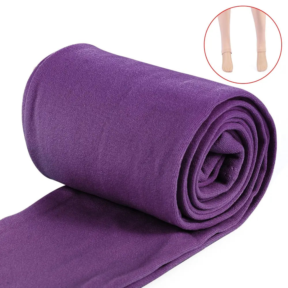 Fashion Slim Leggings Winter Thermal Thick Pantyhos Women's Clothing 8 Colors Stretch Pants Warm Tights Fluff Lined