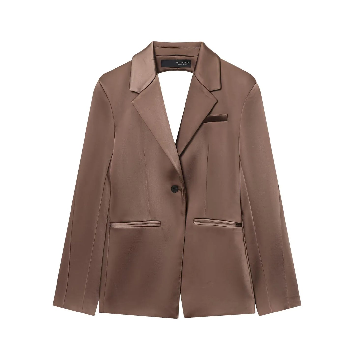 HH Women Spring Suits Solid Hollow Out Backless Blazers+Strapless Zipper Short Tops+High Waist Trousers Female High Street Sets