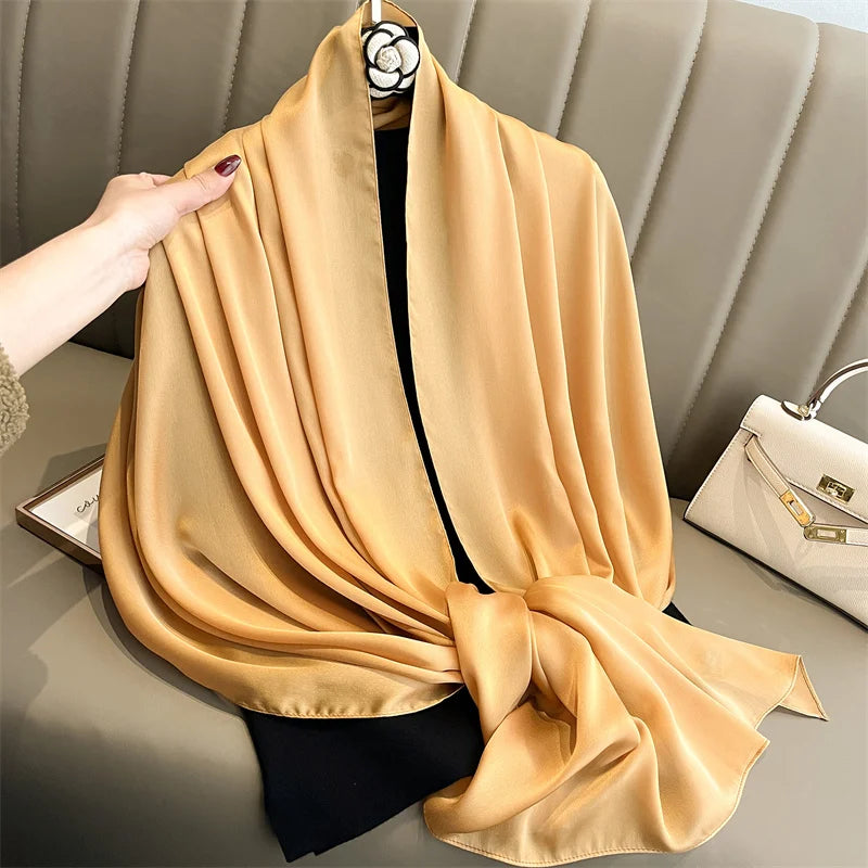Satin Muslim Hijab Shawl | Faeva London