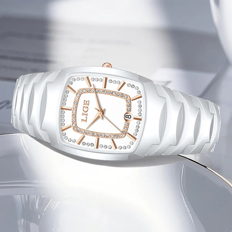 LIGE Luxury Watch for Woman Waterproof Stainless Steel Quartz Ladies Watch Outdoor Sport Women's Watches Elegant Female Clock