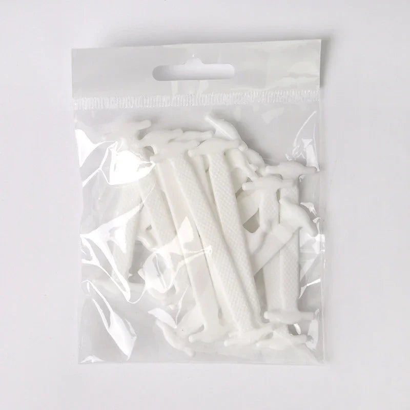 16pcs Lazy Shoelace Silicone Quick Lace Elastic Women | Faeva London
